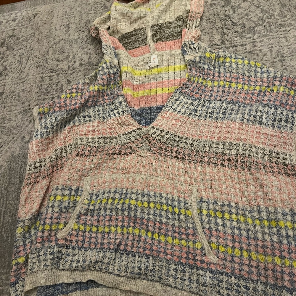 Free people loungewear hoodie (sleeveless)